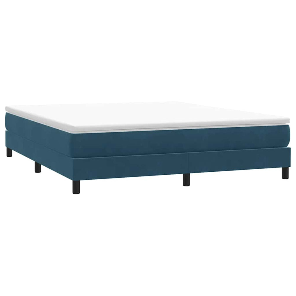 Boxspringbett Dunkelblau 180x210 cm Samt