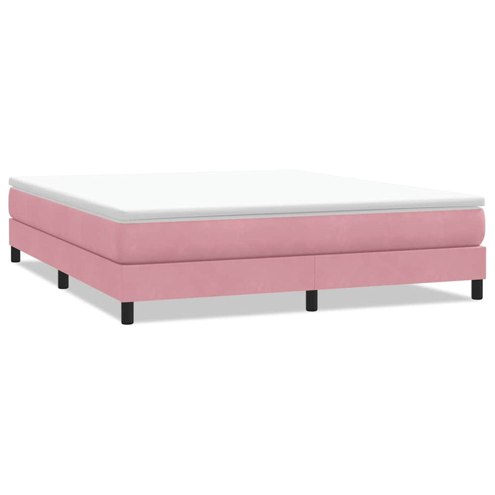 Boxspringbett Rosa 180x210 cm Samt Ohne Matratze