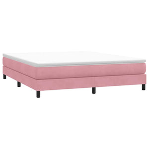 Boxspringbett Rosa 180x210 cm Samt Ohne Matratze
