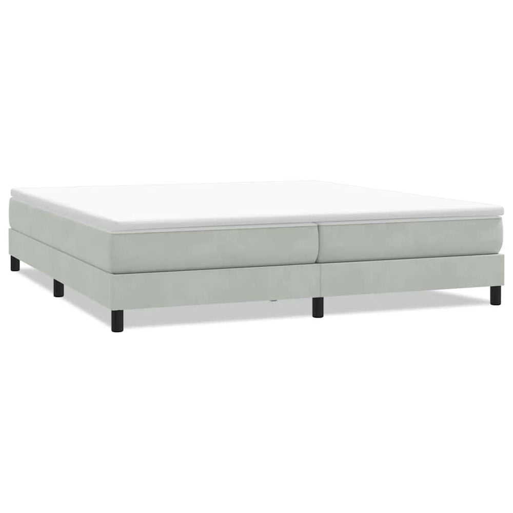 Boxspringbett Hellgrau 200x210 cm Samt