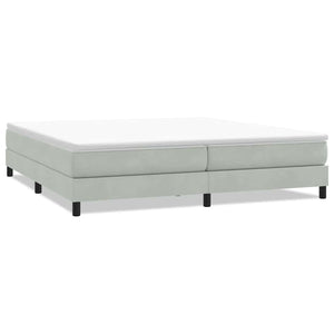 Boxspringbett Hellgrau 200x210 cm Samt