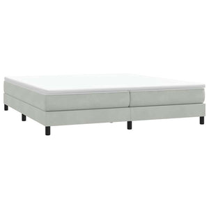 Boxspringbett Hellgrau 200x210 cm Samt