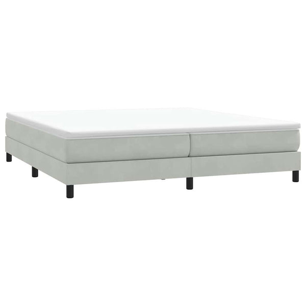 Boxspringbett Hellgrau 200x210 cm Samt