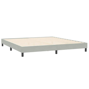 Boxspringbett Hellgrau 200x210 cm Samt
