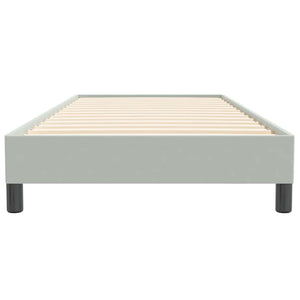 Boxspringbett 80x220 cm Hellgrau Samt