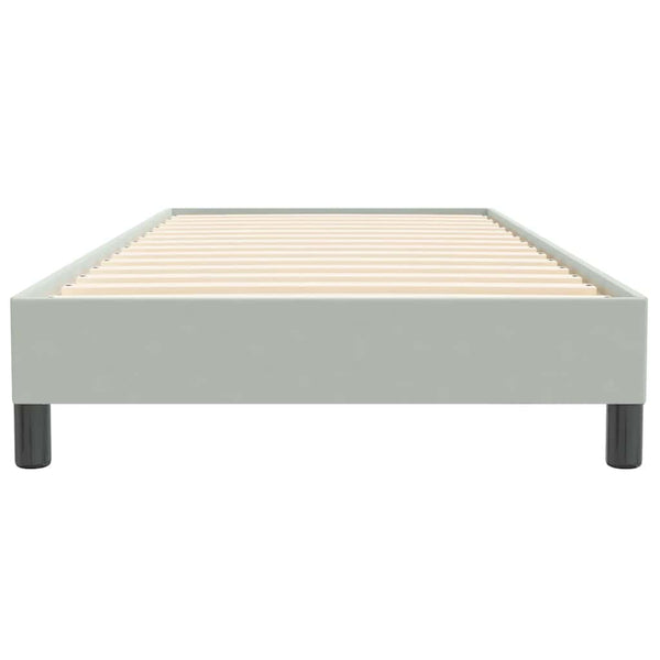 Boxspringbett 80x220 cm Hellgrau Samt