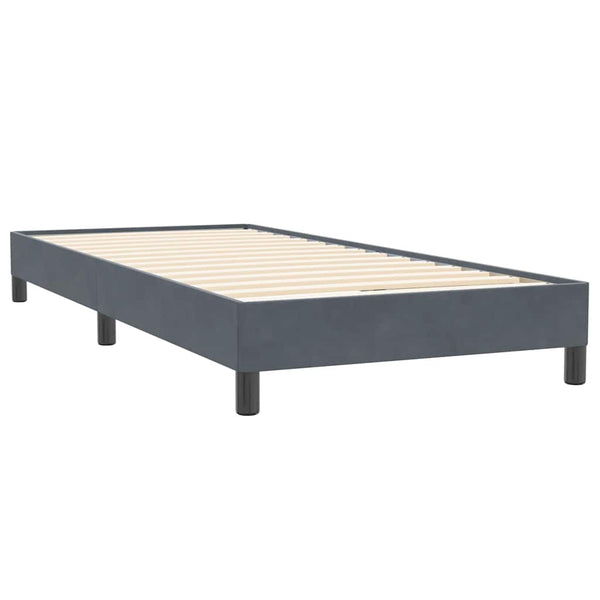 Boxspringbett Dunkelgrau 80x220 cm Samt