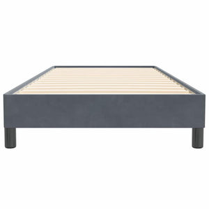 Boxspringbett Dunkelgrau 80x220 cm Samt