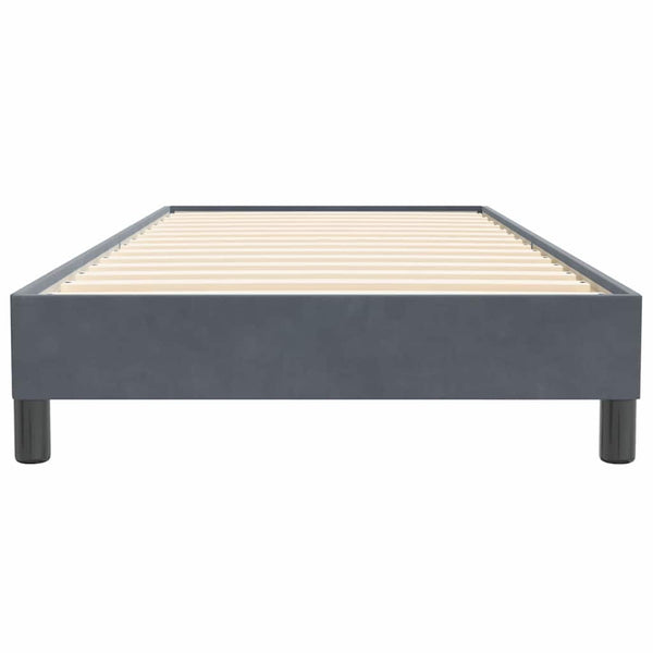 Boxspringbett Dunkelgrau 80x220 cm Samt
