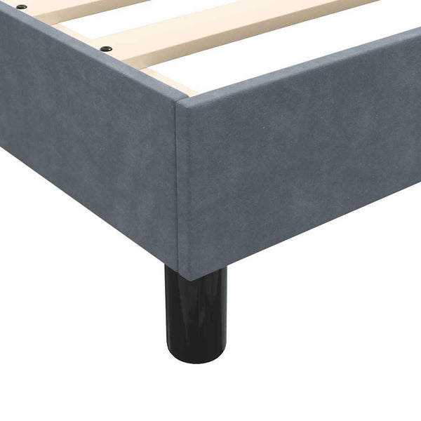 Boxspringbett Dunkelgrau 80x220 cm Samt