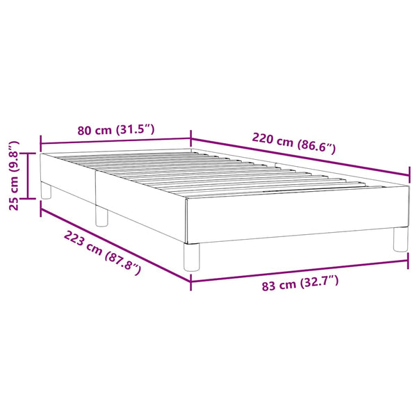 Boxspringbett 80x220 cm Schwarz Samt