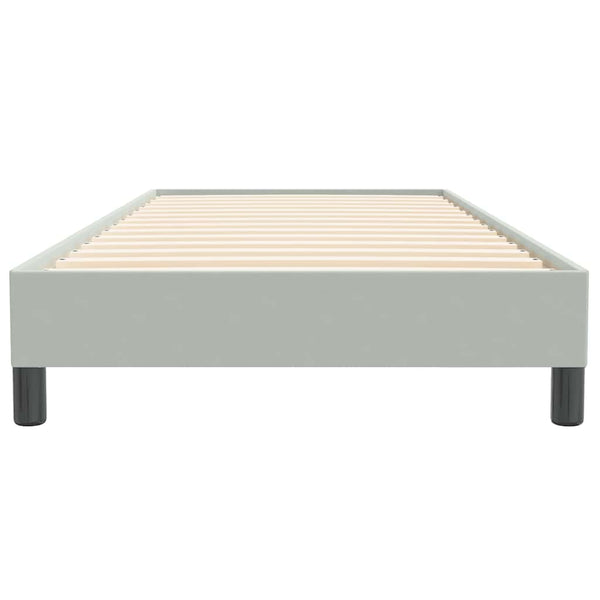 Boxspringbett Hellgrau 90x220 cm Samt