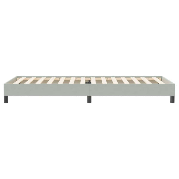 Boxspringbett Hellgrau 90x220 cm Samt
