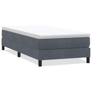 Boxspringbett Dunkelgrau 90x220 cm Samt
