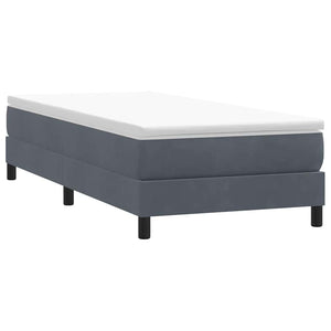 Boxspringbett Dunkelgrau 90x220 cm Samt