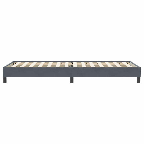 Boxspringbett Dunkelgrau 90x220 cm Samt