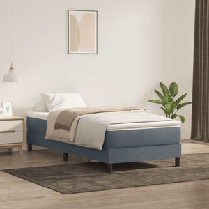 Boxspringbett Dunkelgrau 90x220 cm Samt