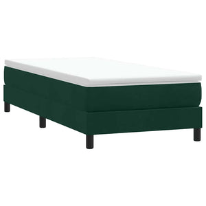 Boxspringbett Dunkelgrün 90x220 cm Samt
