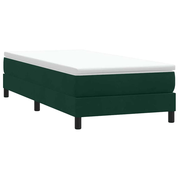 Boxspringbett Dunkelgrün 90x220 cm Samt