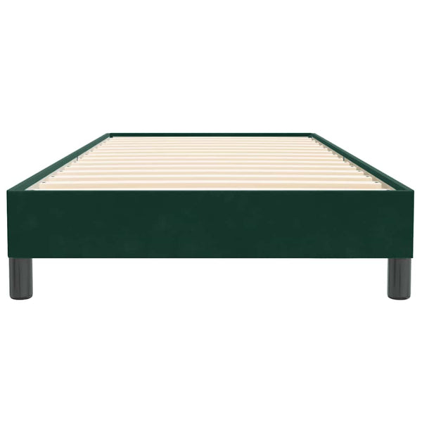 Boxspringbett Dunkelgrün 90x220 cm Samt