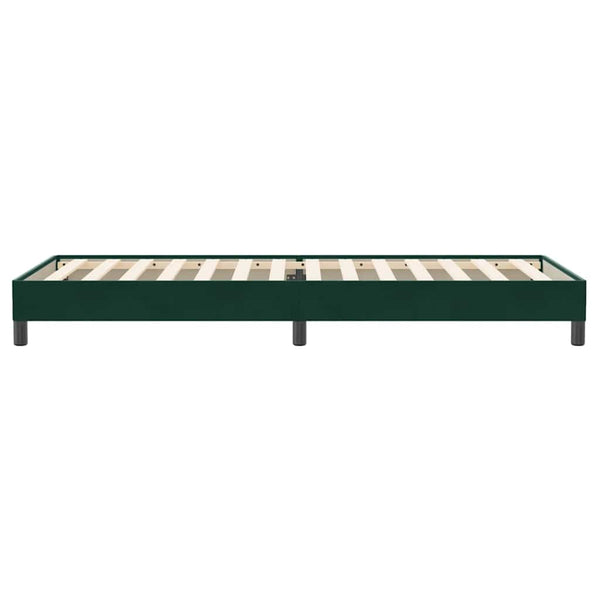Boxspringbett Dunkelgrün 90x220 cm Samt