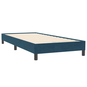 Boxspringbett 90x220 cm Dunkelblau Samt
