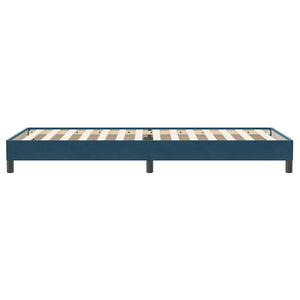 Boxspringbett 90x220 cm Dunkelblau Samt