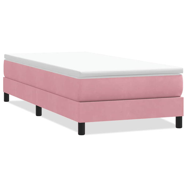 Boxspringbett Rosa 90x220 cm Samt Ohne Matratze