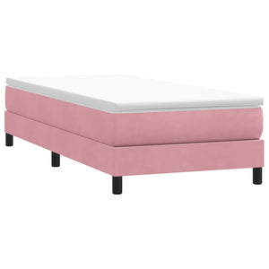 Boxspringbett Rosa 90x220 cm Samt Ohne Matratze