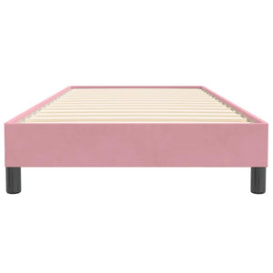 Boxspringbett Rosa 90x220 cm Samt Ohne Matratze
