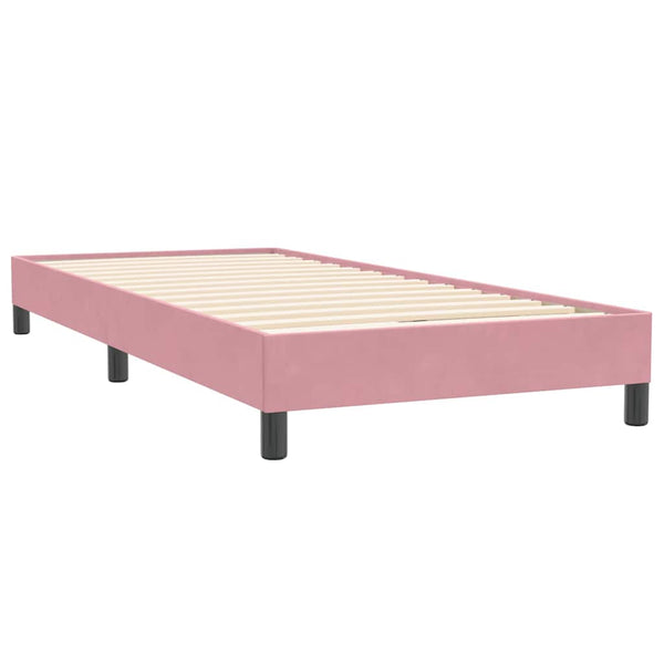 Boxspringbett Rosa 90x220 cm Samt Ohne Matratze