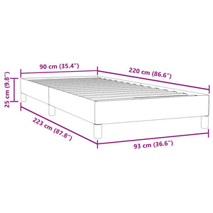 Boxspringbett Rosa 90x220 cm Samt Ohne Matratze