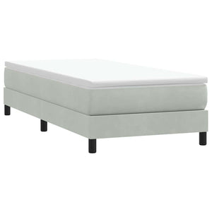 Boxspringbett Hellgrau 100x220 cm Samt
