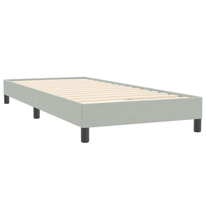 Boxspringbett Hellgrau 100x220 cm Samt