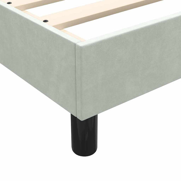 Boxspringbett Hellgrau 100x220 cm Samt