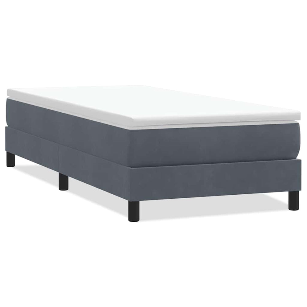 Boxspringbett Dunkelgrau 100x220 cm Samt