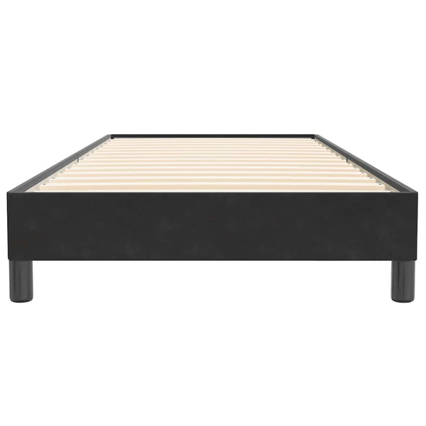 Boxspringbett Schwarz 100x220 cm Samt Ohne Matratze