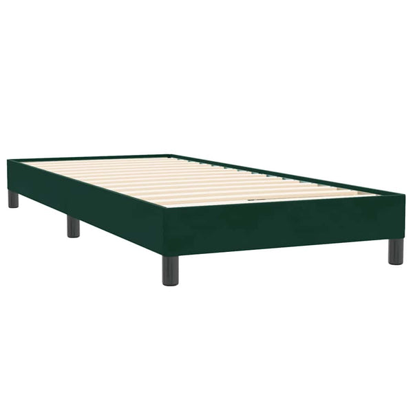 Boxspringbett Dunkelgrün 100x220 cm Samt