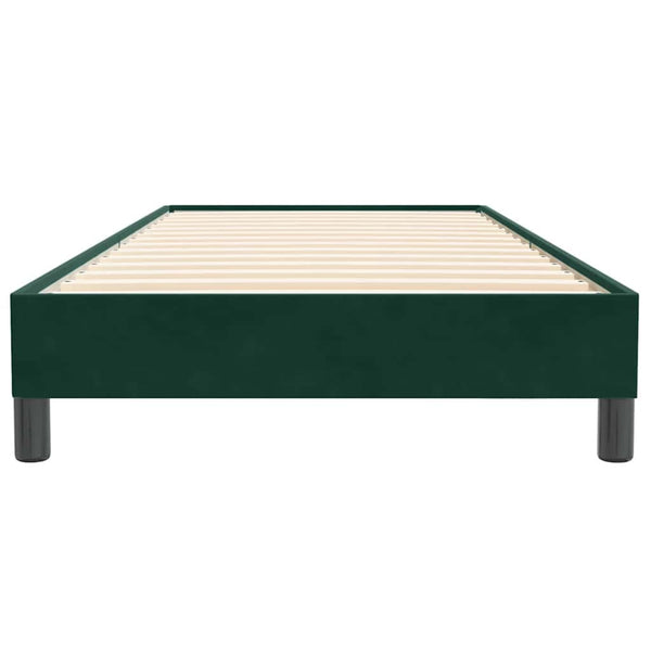 Boxspringbett Dunkelgrün 100x220 cm Samt