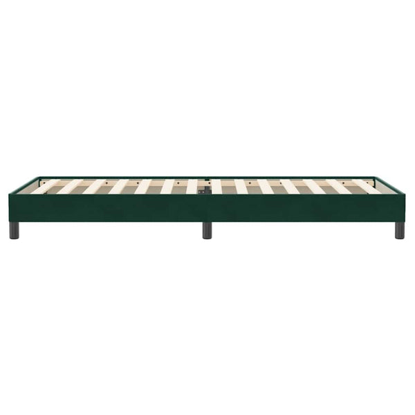 Boxspringbett Dunkelgrün 100x220 cm Samt