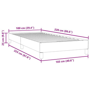 Boxspringbett Dunkelgrün 100x220 cm Samt