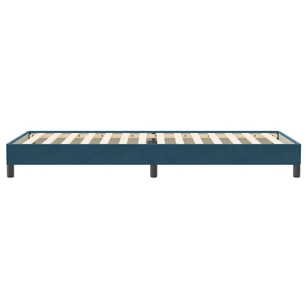 Boxspringbett Dunkelblau 100x220 cm Samt