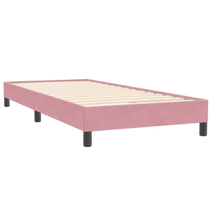 Boxspringbett Rosa 100x220 cm Samt Ohne Matratze