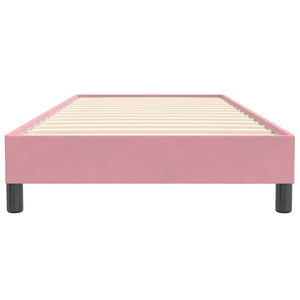 Boxspringbett Rosa 100x220 cm Samt Ohne Matratze