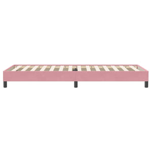 Boxspringbett Rosa 100x220 cm Samt Ohne Matratze