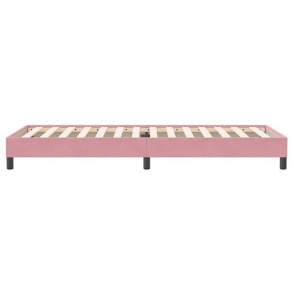 Boxspringbett Rosa 100x220 cm Samt Ohne Matratze