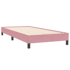 Boxspringbett Rosa 100x220 cm Samt Ohne Matratze