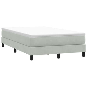 Boxspringbett 120x220 cm Hellgrau Samt