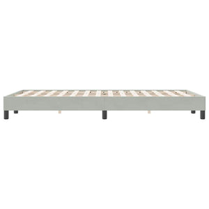 Boxspringbett 120x220 cm Hellgrau Samt
