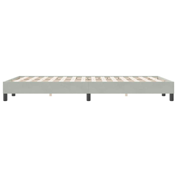 Boxspringbett 120x220 cm Hellgrau Samt